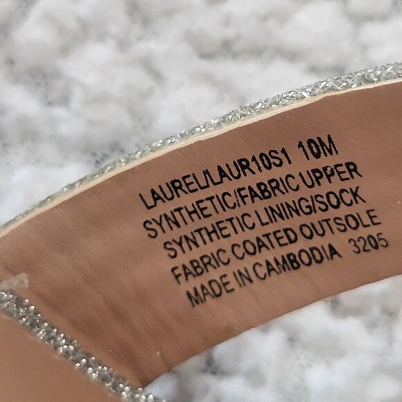 NIB Steve Madden LAUREL SILVER heeled platform Sandals Women size 10 - Picture 7 of 9